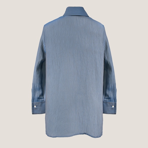 GIANFRANCO FERRÉ Silk Blend Plissé Blouse IT 40 - Picture 2 of 14